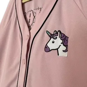 Forever 21 Tops Forever Womens Pink Unicorn Patch Double
